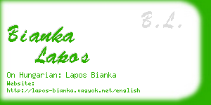 bianka lapos business card